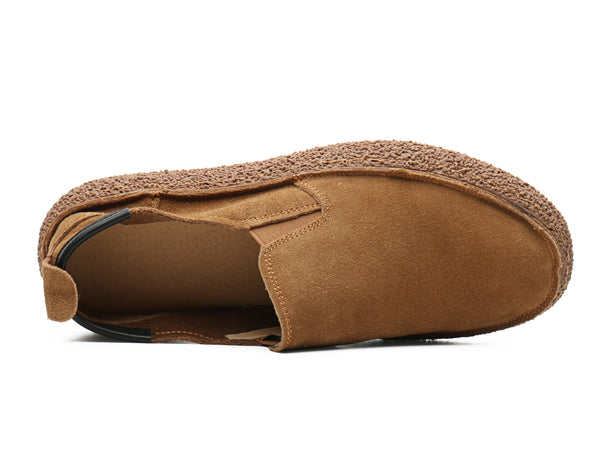 Santimon Men's Suede Flat Slip On Loafers