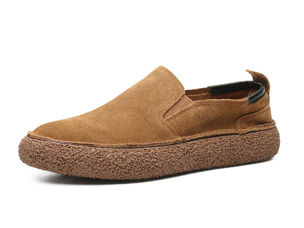 santimon Men's Suede Flat Slip On Loafers