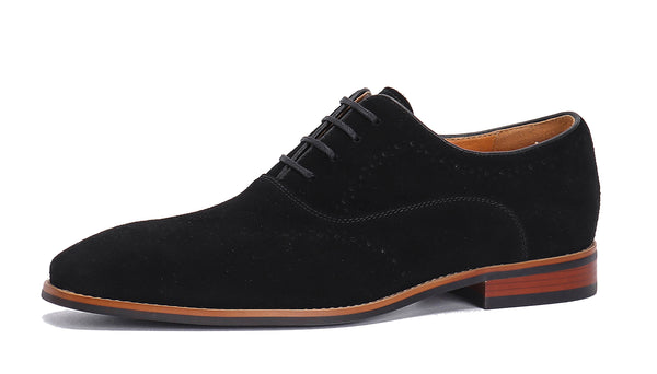 Santimon Men's Suede Leather Brogue Oxfords