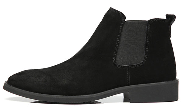 Santimon Men's Suede Leather Chelsea Boots