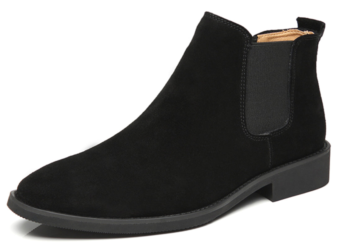 santimon Men's Suede Leather Chelsea Boots