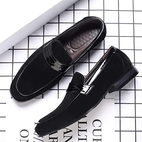 Santimon Men's Suede Penny Loafers