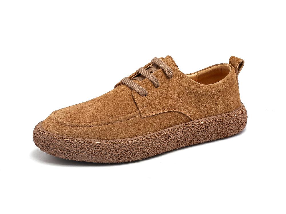 santimon Men's Suede Sneakers Low Top