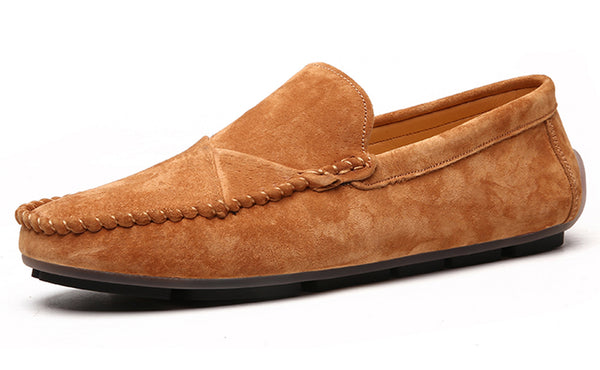 Santimon Men's Suede Stitching Driving Moccasins