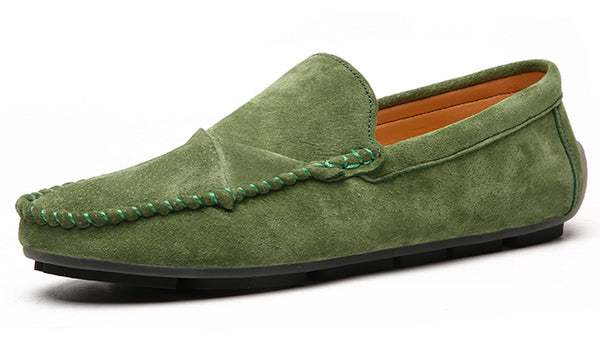 Santimon Men's Suede Stitching Driving Moccasins