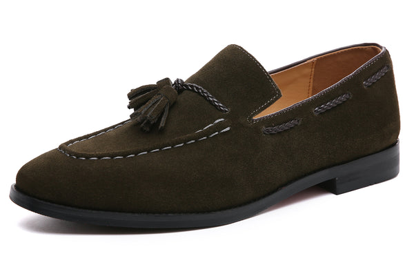 Santimon Men's Tassel Bicycle Toe Loafers