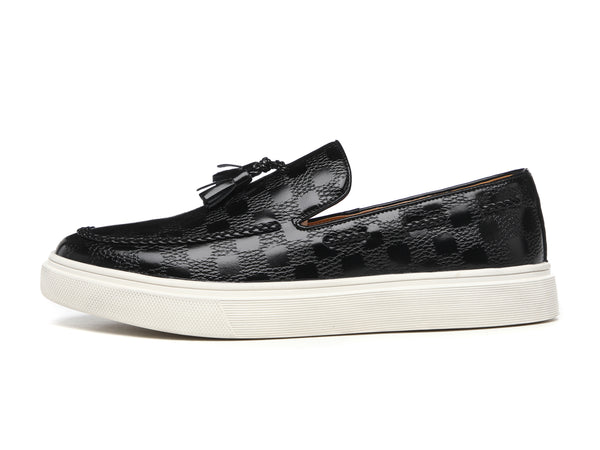 Santimon Men's Tassel Braided Loafers