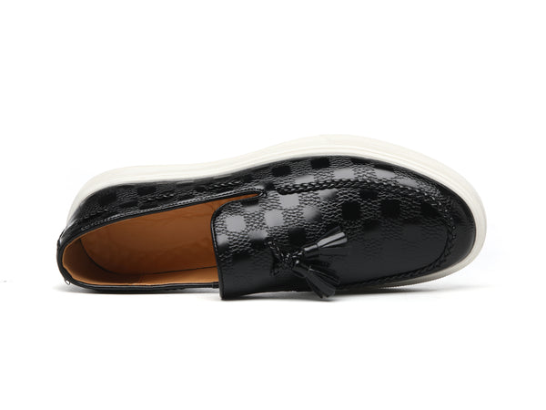 Santimon Men's Tassel Braided Loafers