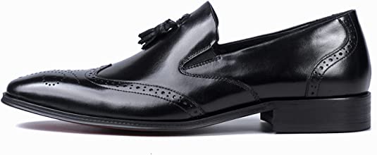 Santimon Men's Tassel Loafers Wingtip