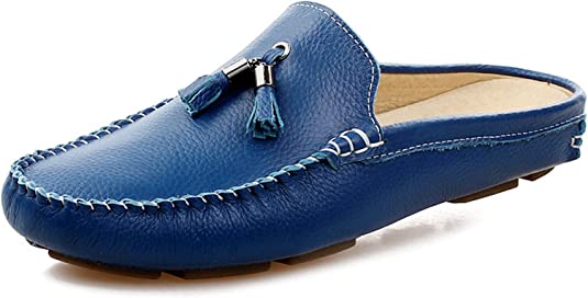 Santimon Men's Tassel Mules Casual Slippers