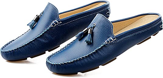 Santimon Men's Tassel Mules Casual Slippers