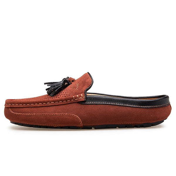 Santimon Men's Tassel Perforated Driving Clogs