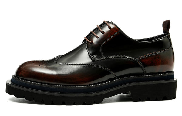 Santimon Men's Thick Sole Brogues Derby