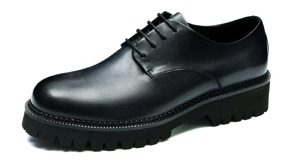 santimon Men's Thick Sole Plain Toe Dress Derby