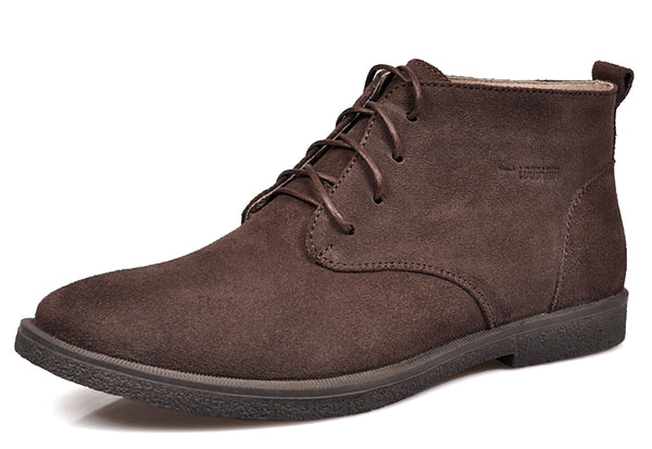 Santimon Men's Tuxedo Genuine Suede Derby Boots