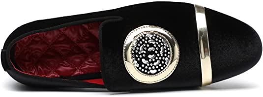 Santimon Men's Velvet Casual Loafers