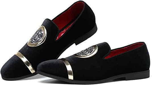 Santimon Men's Velvet Casual Loafers