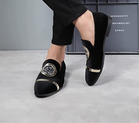 Santimon Men's Velvet Casual Loafers