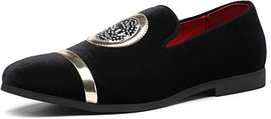santimon Men's Velvet Casual Loafers