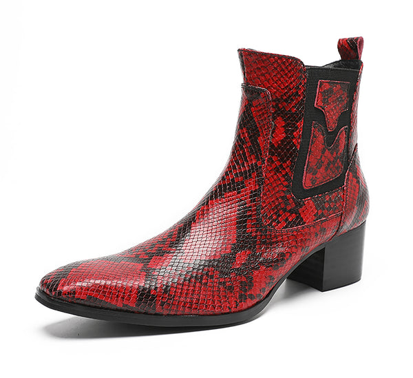 Santimon Men's Western Boots Cap Toe Zipper