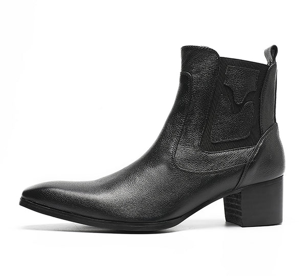 Santimon Men's Western Boots Cap Toe Zipper