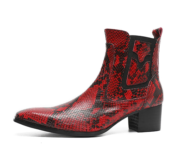 Santimon Men's Western Boots Cap Toe Zipper