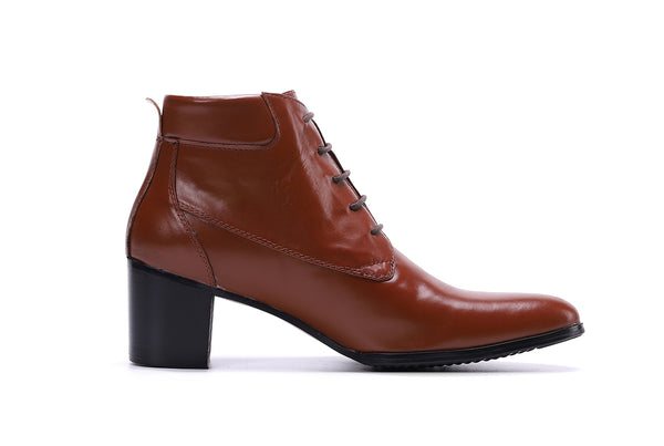 Santimon Men's Western Boots Lace-up Leather