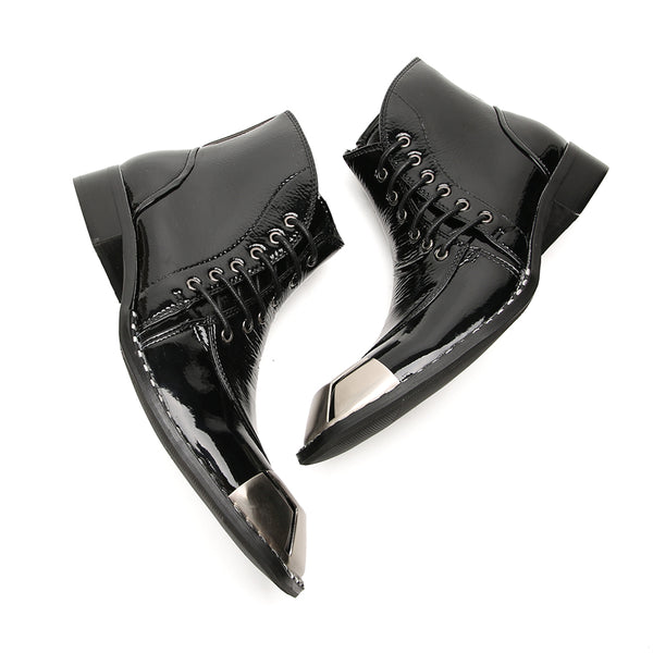 Santimon Men's Western Boots Metal-Square Toe