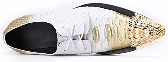 Santimon Men's Western Derby Dragon Metal Toe