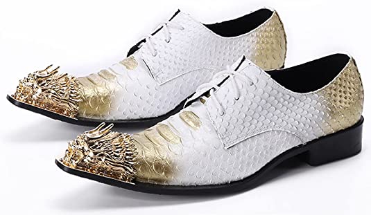 santimon Men's Western Derby Dragon Metal Toe