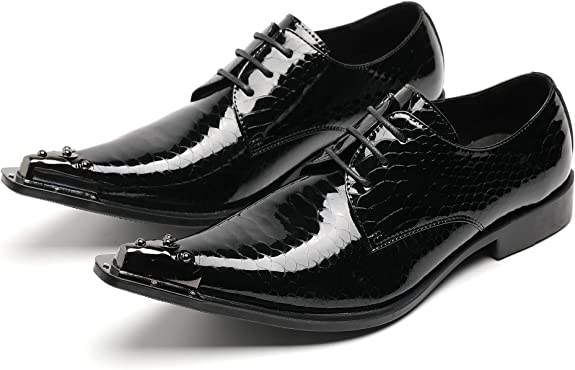 santimon Men's Western Derby Metal Tip