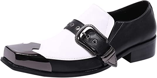 Santimon Men's Western Loafers Composite Strap