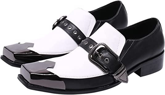 santimon Men's Western Loafers Composite Strap