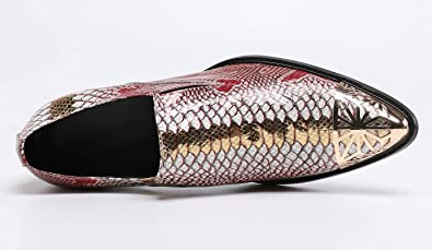 Santimon Men's Western Loafers Gold Tip