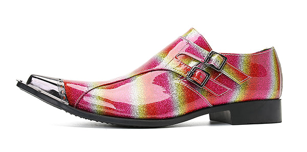 Santimon Men's Western Loafers Metal Tip