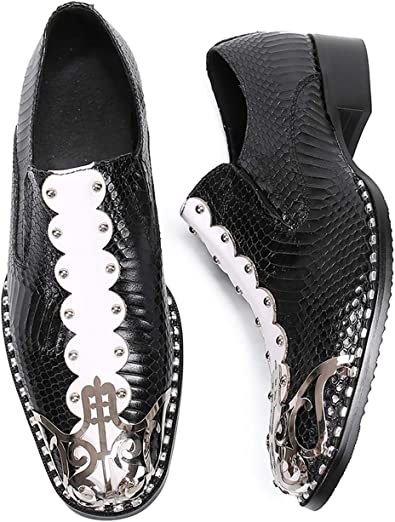 Santimon Men's Western Loafers Round Toe
