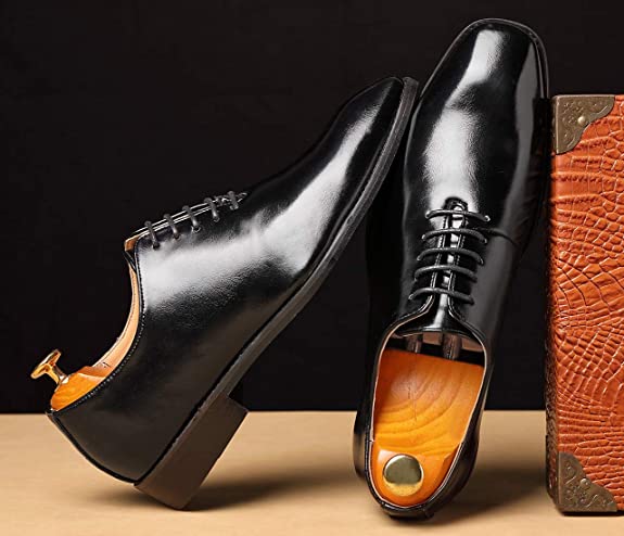 Santimon Men's Wholecut Oxford Pointed Toe