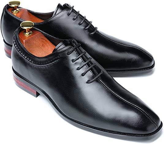 Santimon Men's Wholecut Oxfords Almond Toe