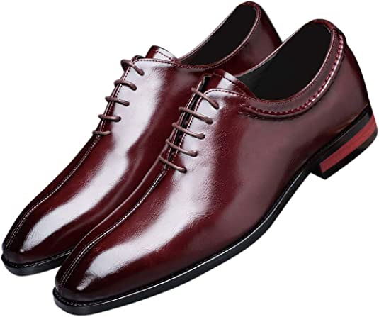 Santimon Men's Wholecut Oxfords Almond Toe