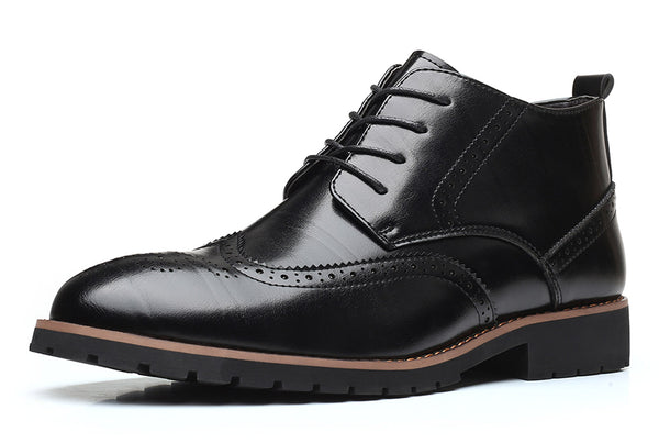 Santimon Men's Wingtip Brogue Casual Boots