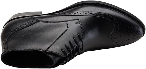 Santimon Men's Wingtip Brogue Dress Boots