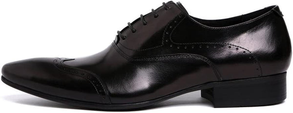 Santimon Men's Wingtip Brogue Pointed Toe Oxfords