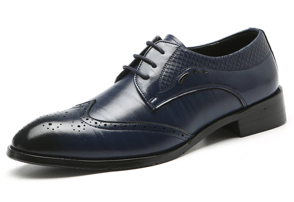 Santimon Men's Wingtip Casual Derby Shoes