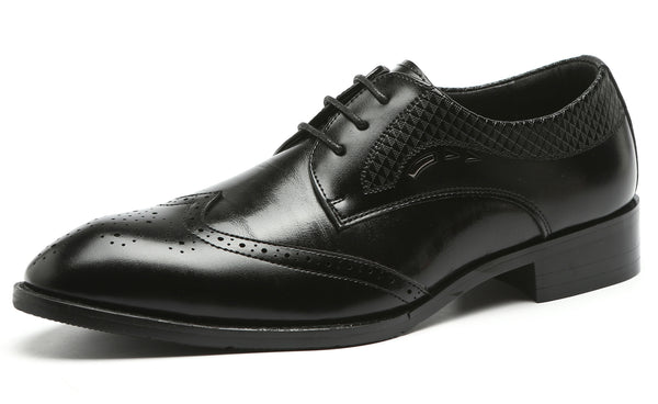 Santimon Men's Wingtip Casual Derby Shoes