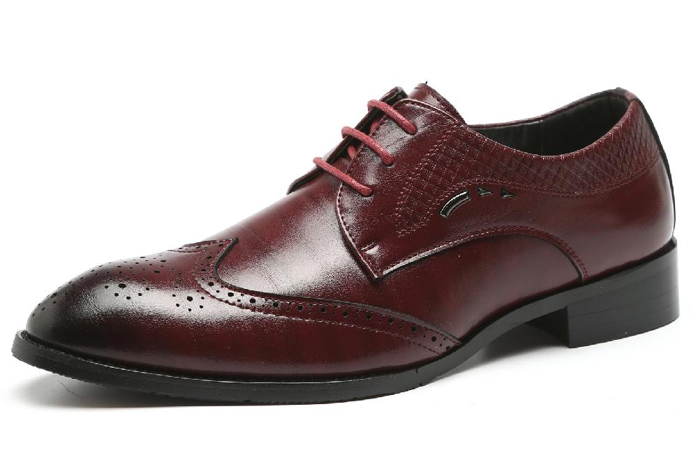 santimon Men's Wingtip Casual Derby Shoes