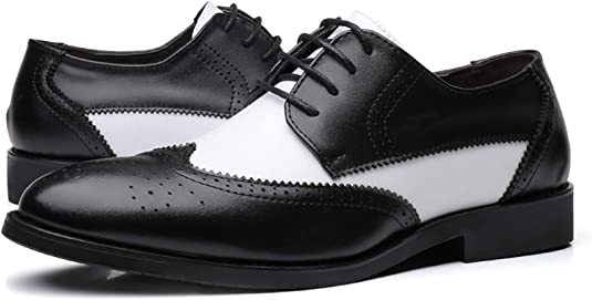 Santimon Men's Wingtip Derby Black & White