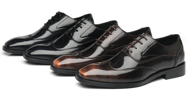 Santimon Men's Wingtip Oxfords 4 Eyelets