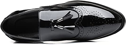 Santimon Men's Wingtip Tassel Loafers