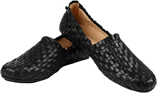 Santimon Men's Woven Slip On Loafers Driving Flats