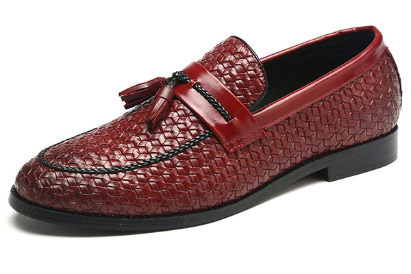 Santimon Men's Woven Tassel Loafers